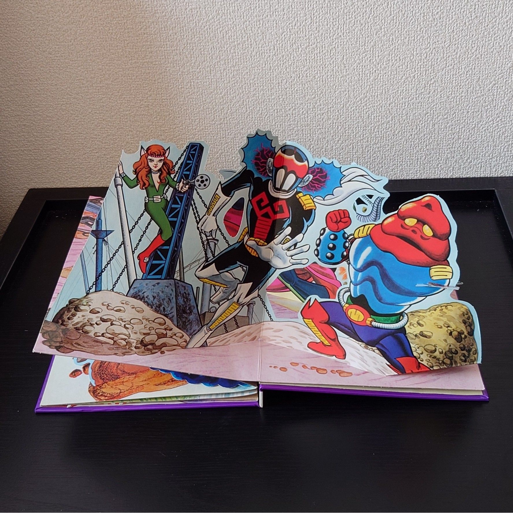 (全新未使用) 昭和50年万創 - POP UP 立體書 <伏魔三劍俠> 1975年初版 BS企画