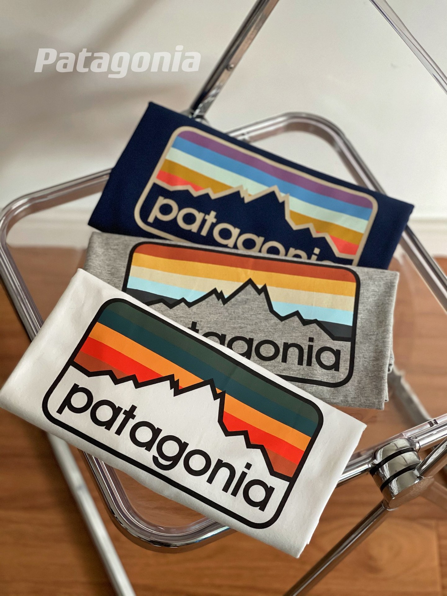 預訂 Pata gonia 山脈男女情侶環保短袖Tee