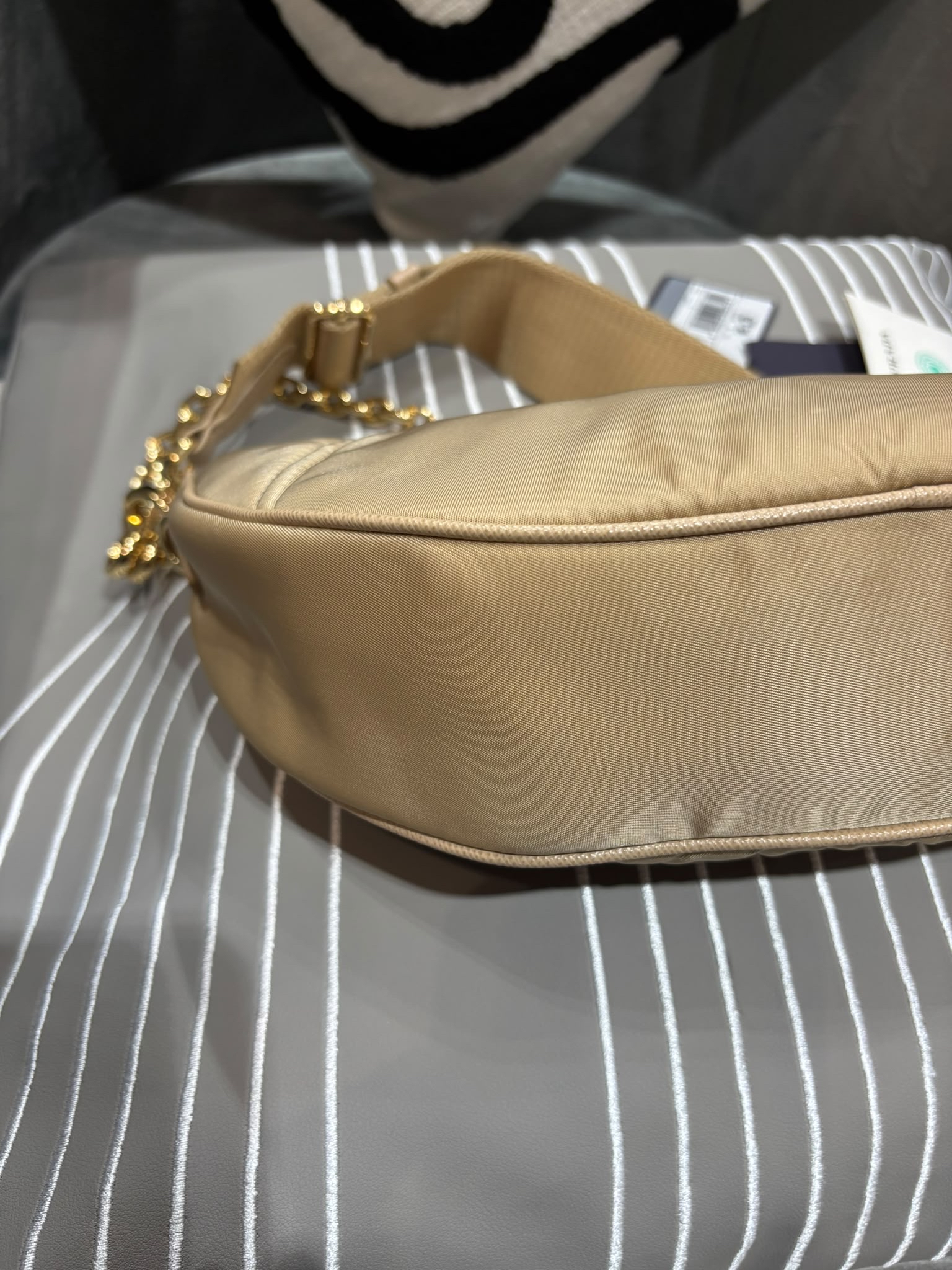 PRADA Re-Nylon Demi-Lune hobo bag 2 way bag 1BH222 100%Authentic, 95%New ✅ certificate ✅Dust Bag