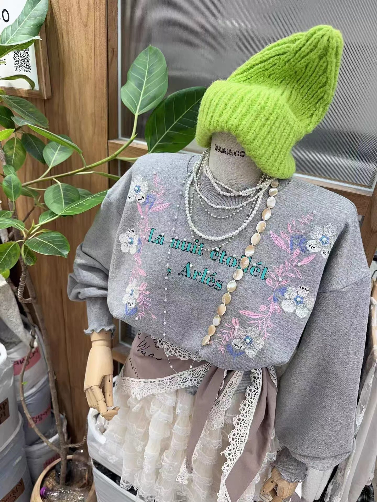 車花🌺釘珠薄衞衣