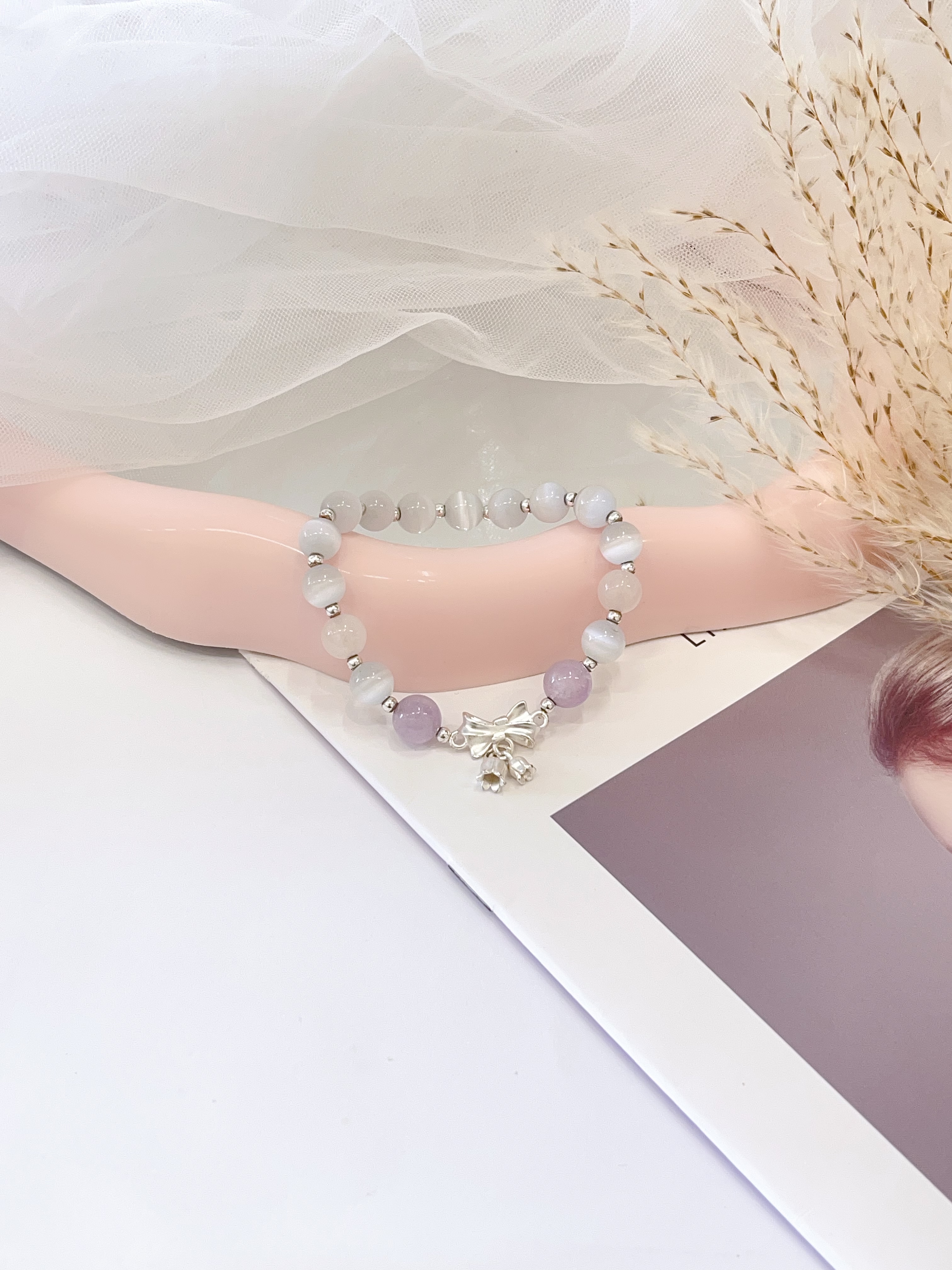 🌸 猫眼石 × 粉水晶 × 紫水晶手串 Cat’s Eye Stone, Rose Quartz & Amethyst