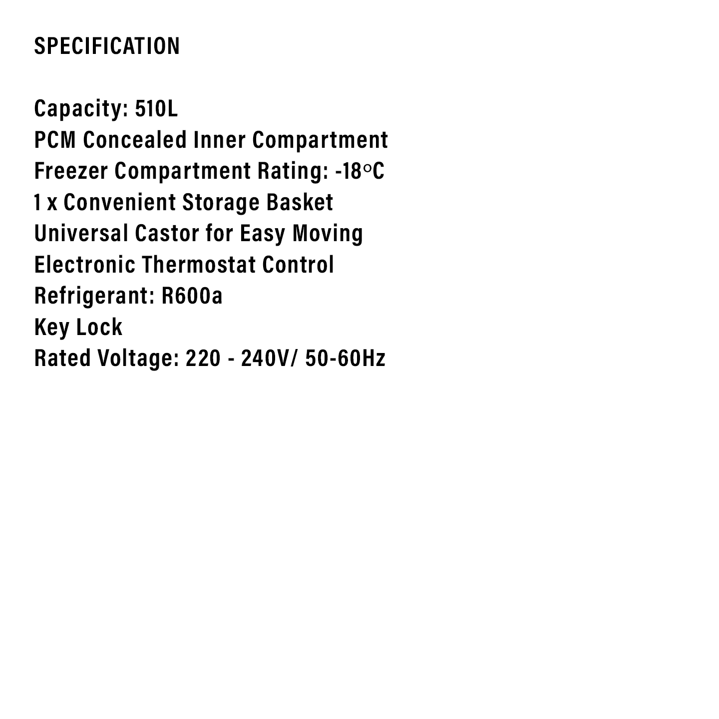 Elba 510L Artico Series Chest Freezer EF-F5138E(GR)