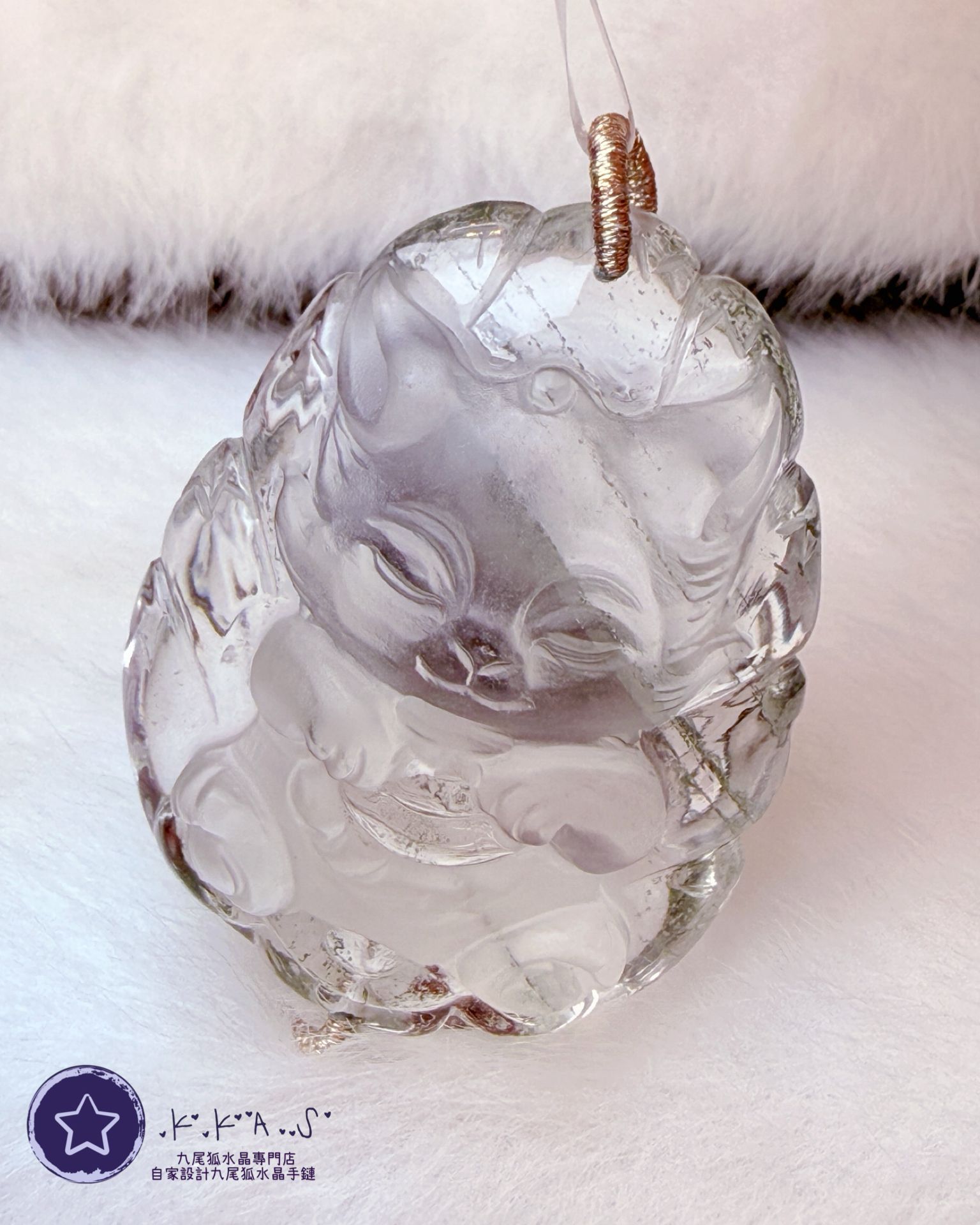 K00209 紅綠幽靈 元寶狐 - 吊墜/手牌兩用款