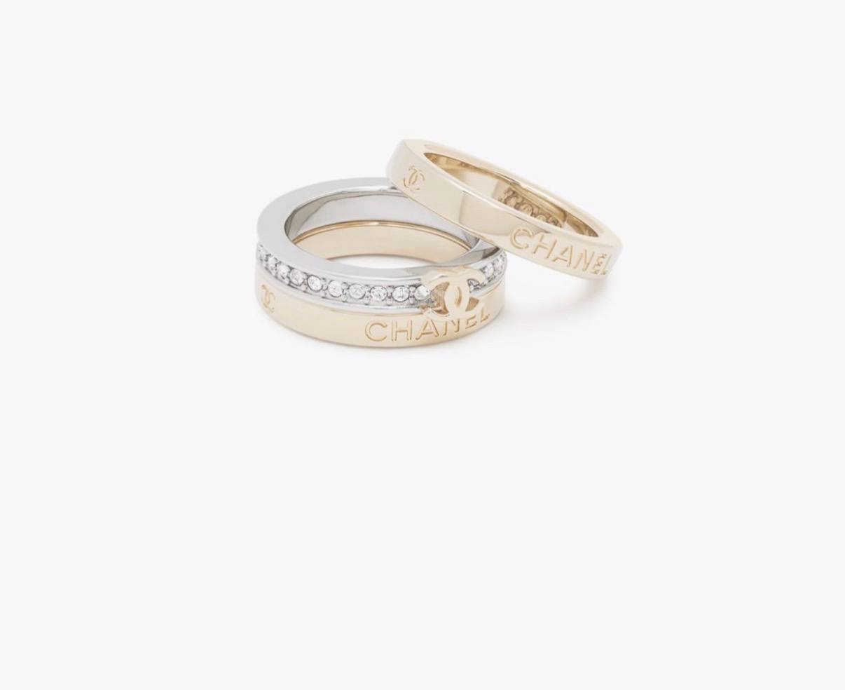 Chanel 26P 一set3件 戒指 可以疊戴可以分開戴😍 其中一隻有閃石💖💖  除返開每隻戒指$2600 😛  Size 52/54