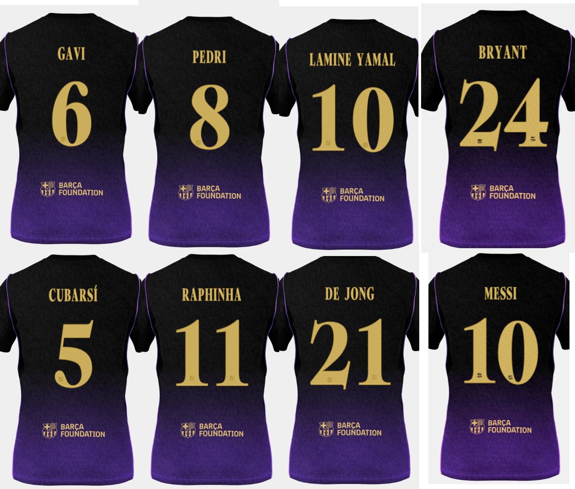 Barcelona 巴塞羅拿 x Kobe 2026-27 作客印字 (內有多選，不是球衣)