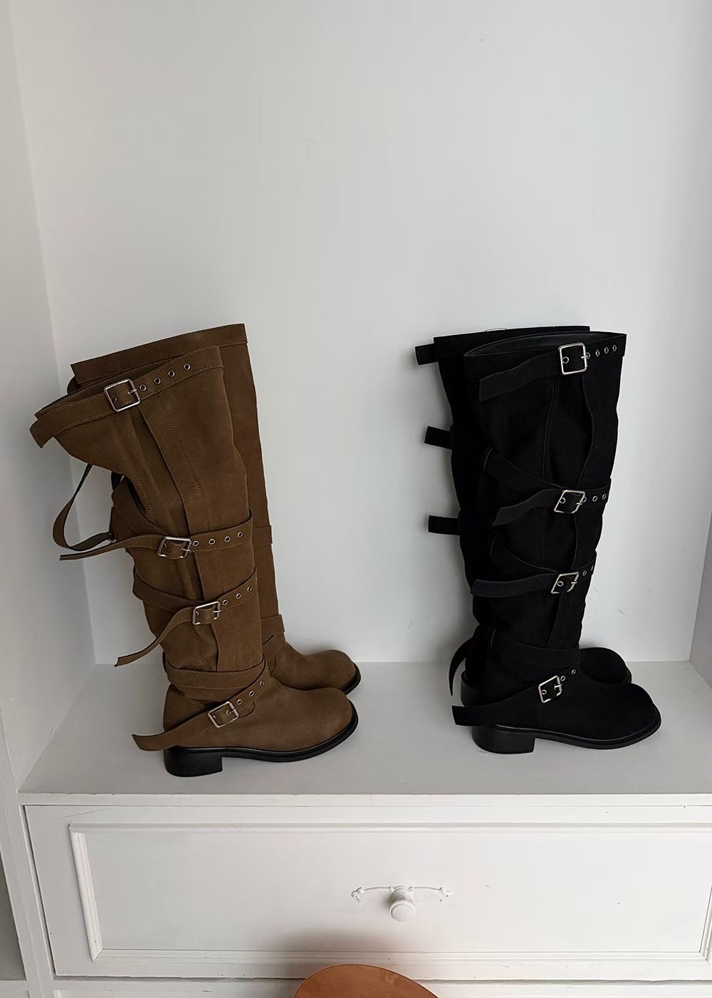 C06 過膝堆堆猄皮Boots
