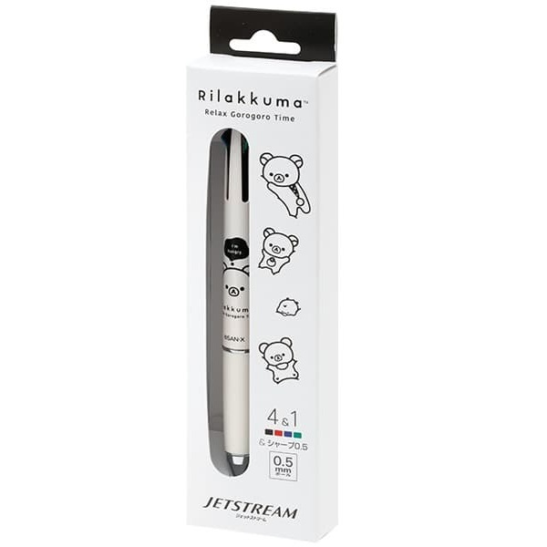 現貨｜San-X Rilakkuma 鬆弛熊 日本製 uni Jetstream 4&1 多功能 5用筆 0.5mm 4色原子筆 + 0.5mm 鉛芯筆 (PR17401)