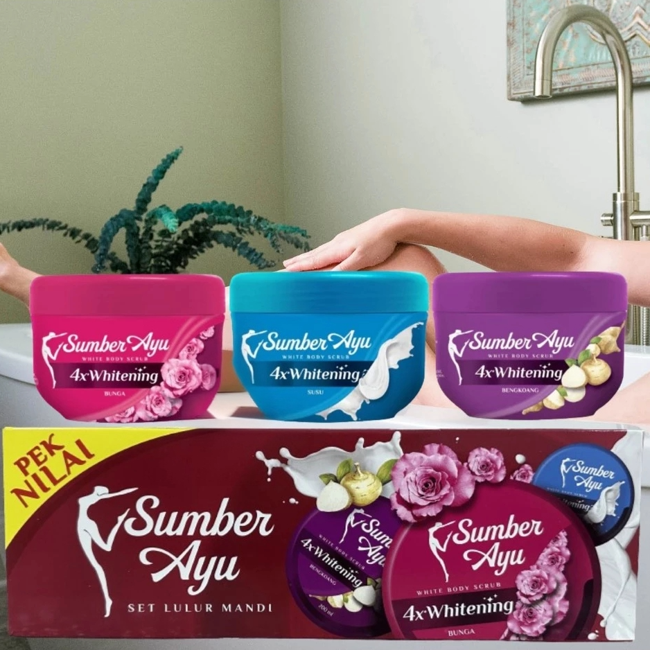 Sumber Ayu Whitening Body Scrub Lulur Mandi 200ML