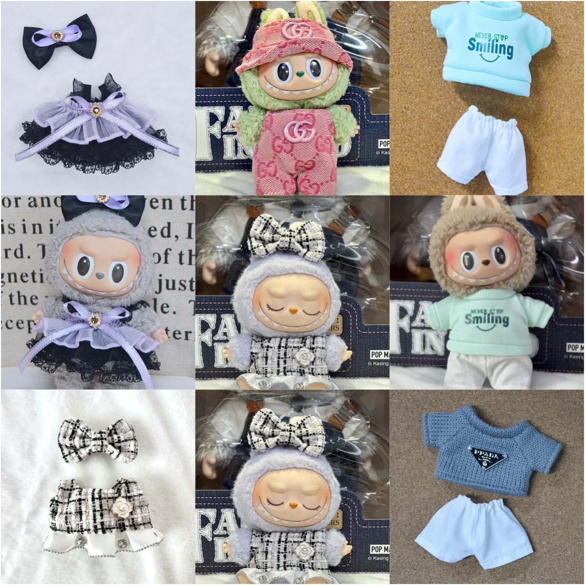 Labubu 娃娃服裝套裝 C