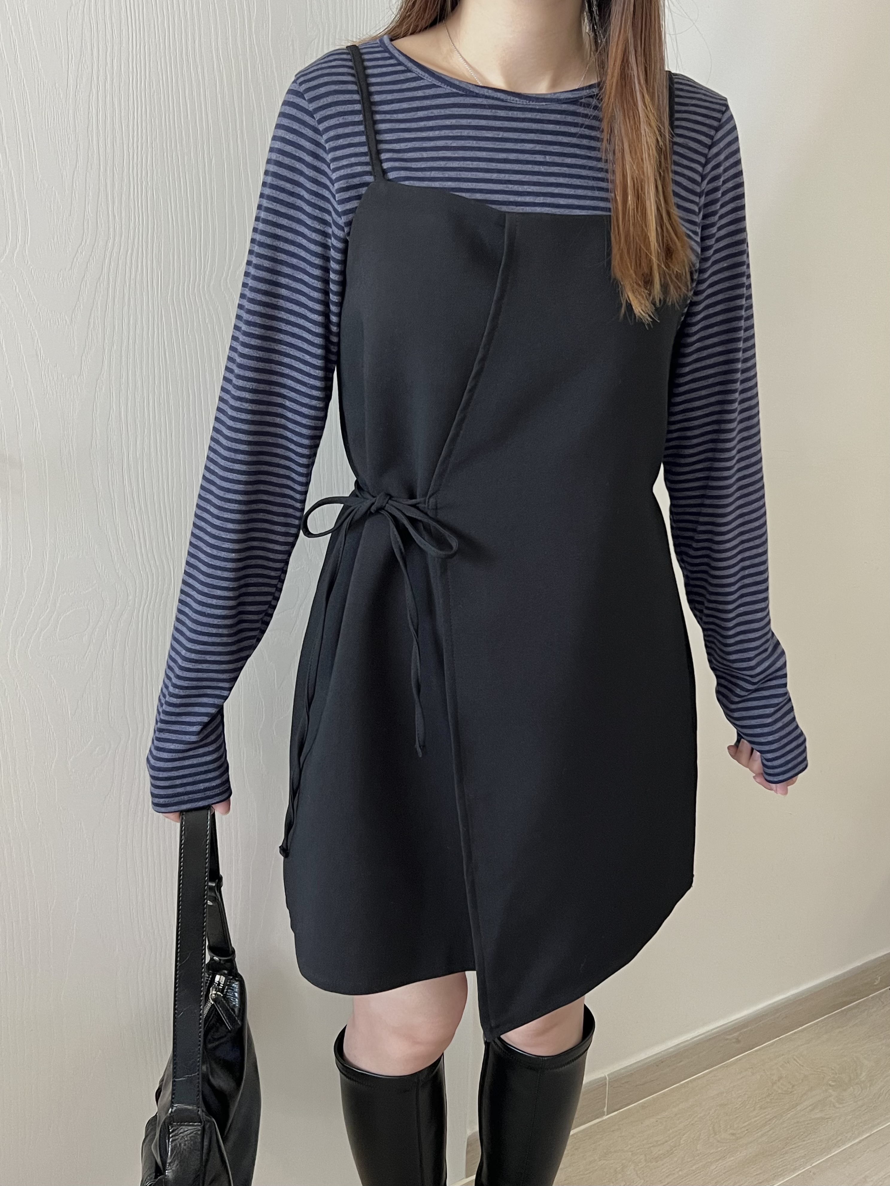 蝴蝶結不規則ops  小個子可 現貨