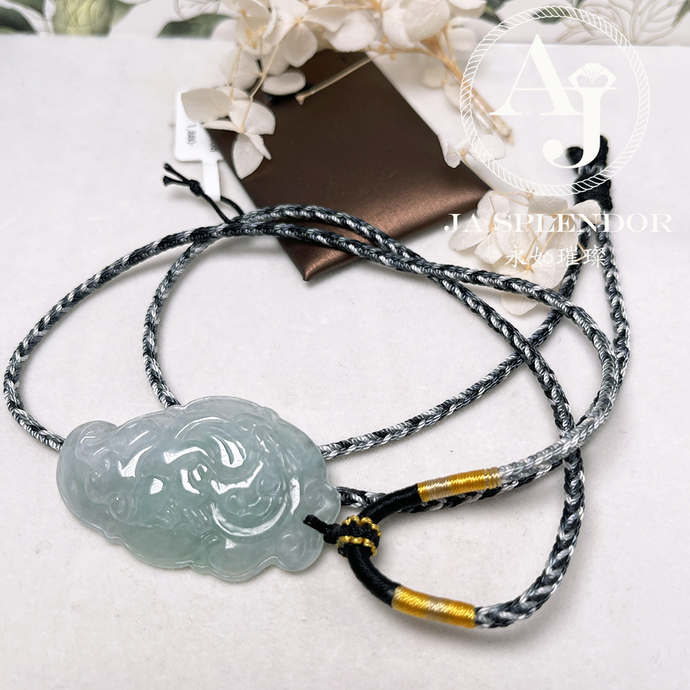 JN-1538 天然翡翠A玉 冰糯晴綠招財鎮宅貔貅挂件