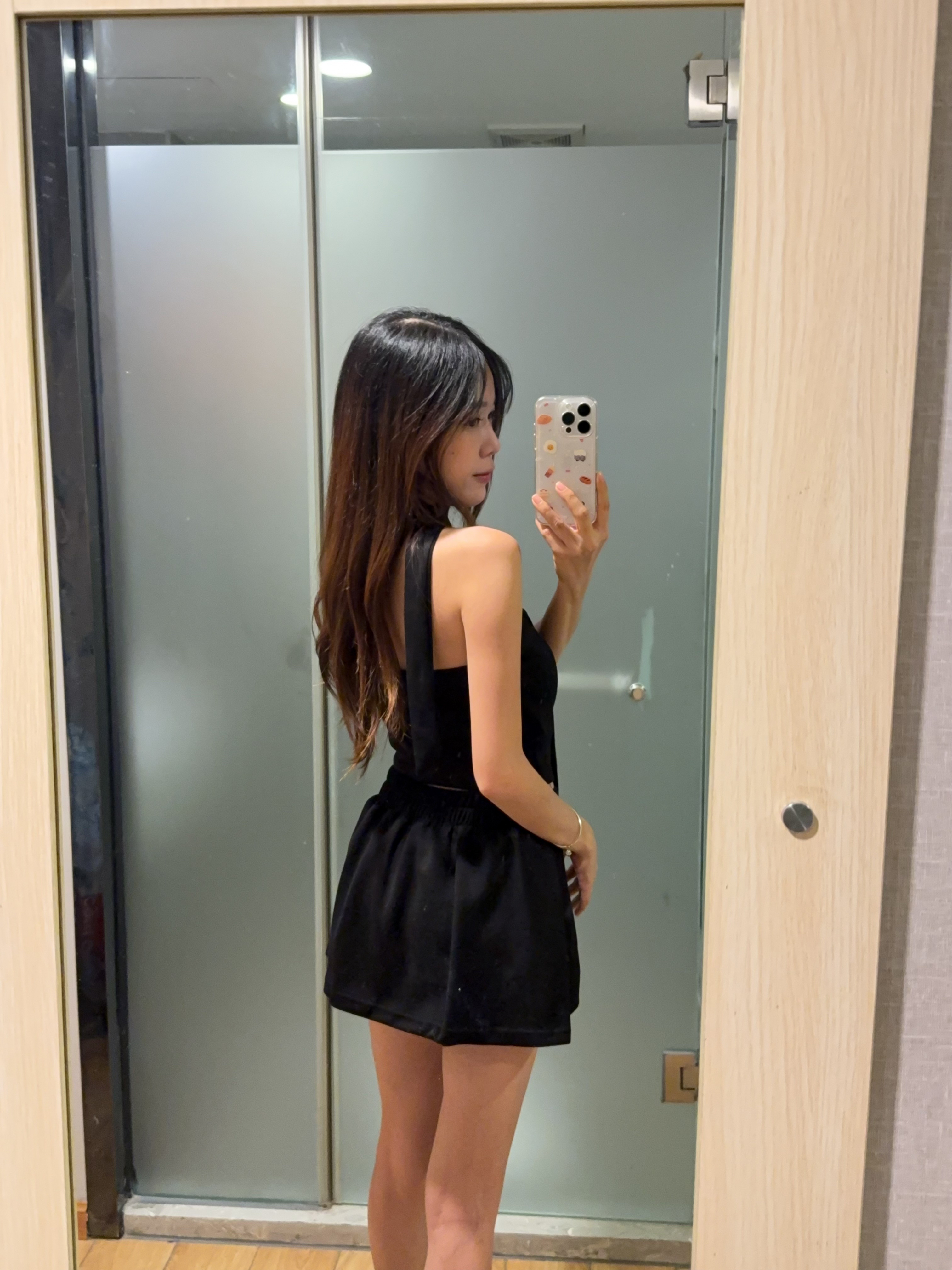 鱼骨抹胸背心+开叉半身短裙两件套（配飘带）R3006