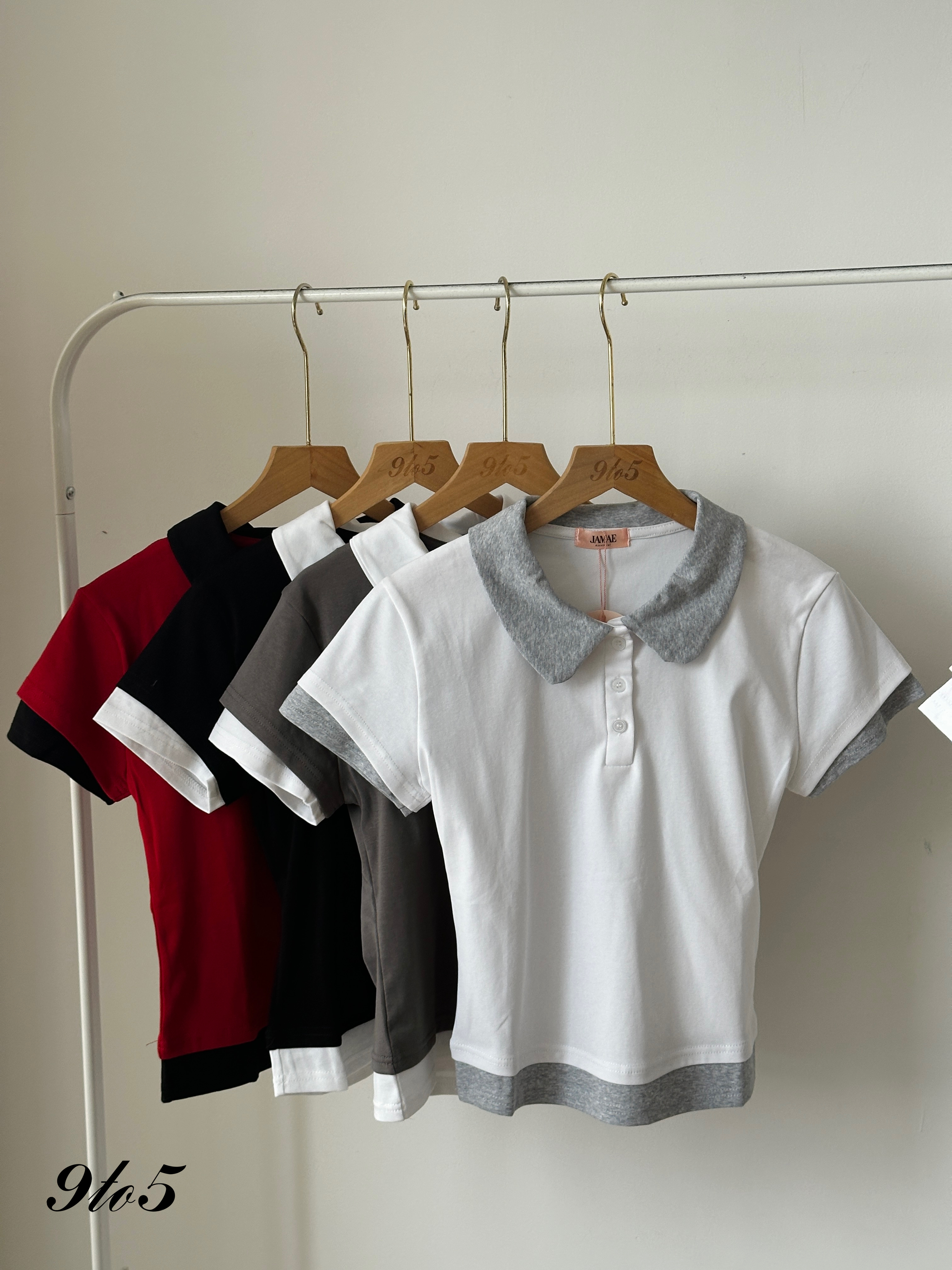 T3926 Fake Two-Piece Top - 5 Colors