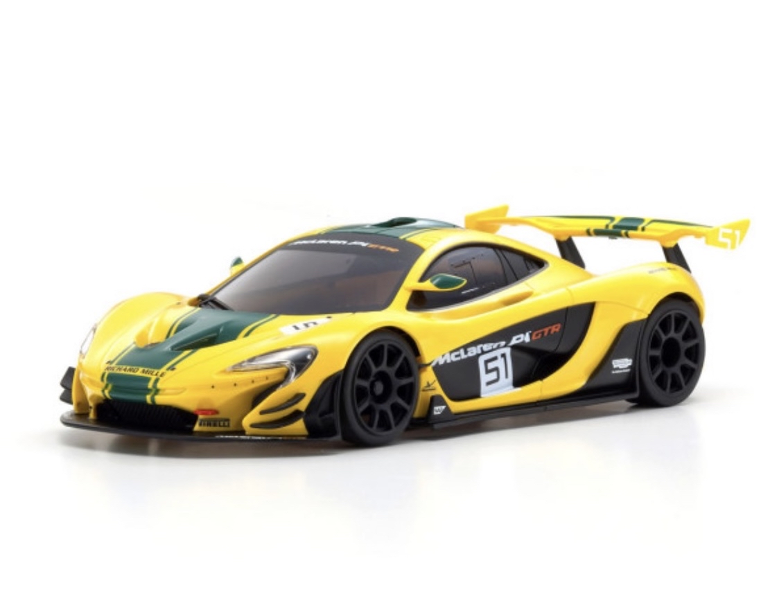 Mini-Z RWD MR-04 Ready Set McLaren P1 GTR Yellow/Green *32375YG