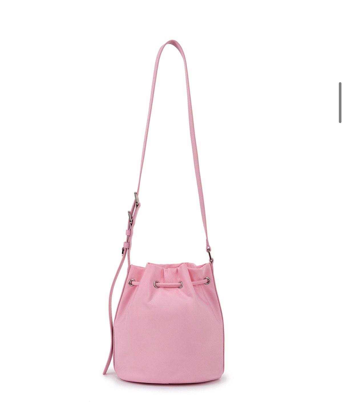 MATIN KIM 特價場 EMBOSSED LOGO MINI BUCKET BAG IN PINK