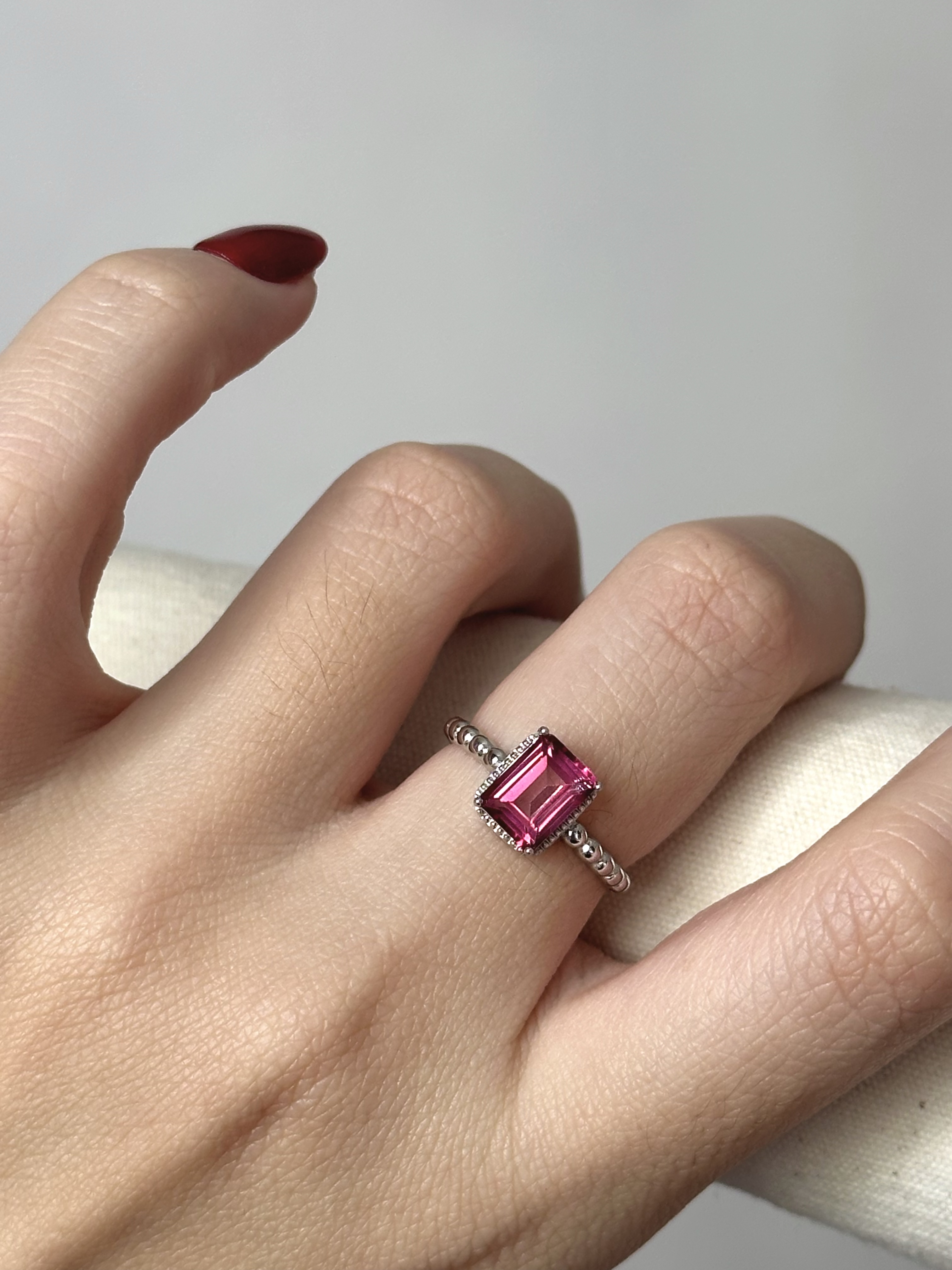 Pink Topaz Ring 粉托帕 S925