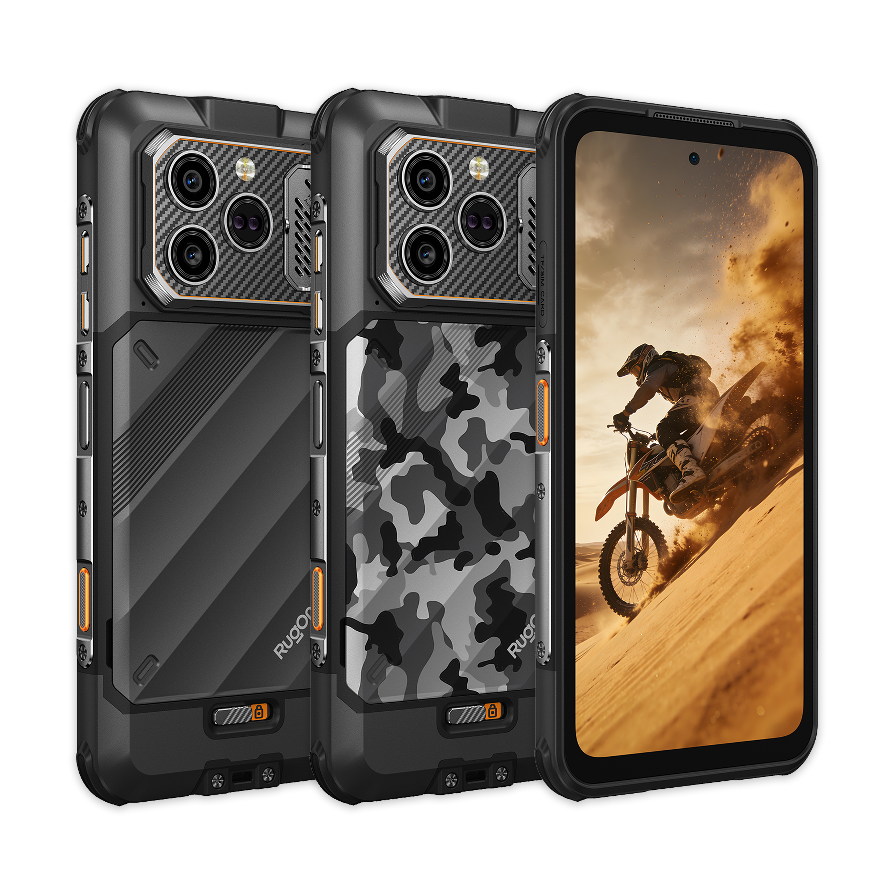 RugOne Xever 8 | 6.5吋 120Hz 4800mAh 可換電池 夜視 手電筒 117dB喇叭 支援eSIM 三卡槽 Widevine L1 AI工具 三防手機 Rugged Phone