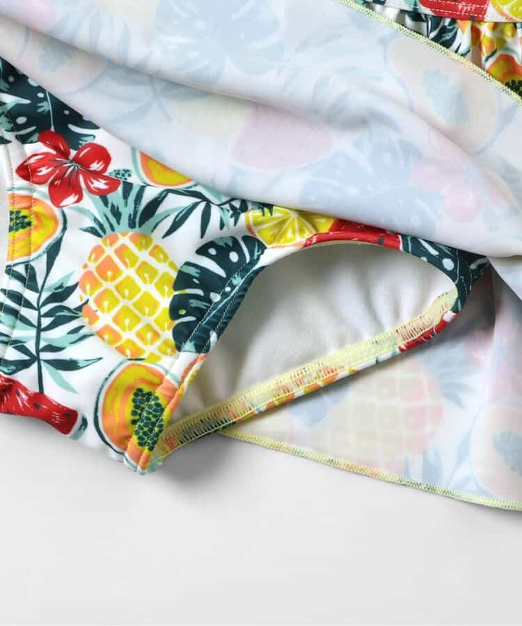 🇯🇵預訂 日本直送🇯🇵Apres les cours三色緞帶褶皺泡泡袖分體泳衣