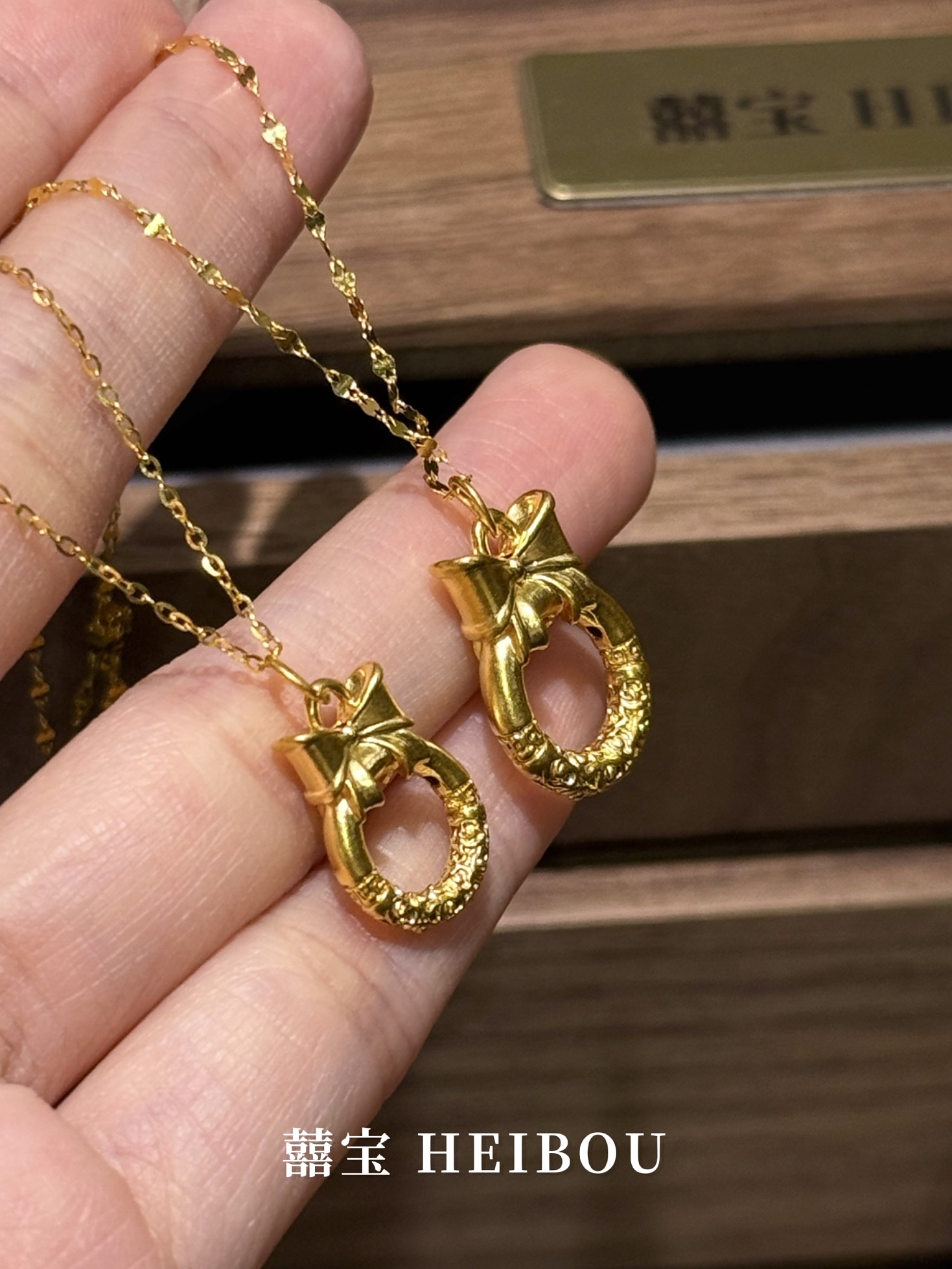 【无氢款】蝴蝶结平安扣-吊坠