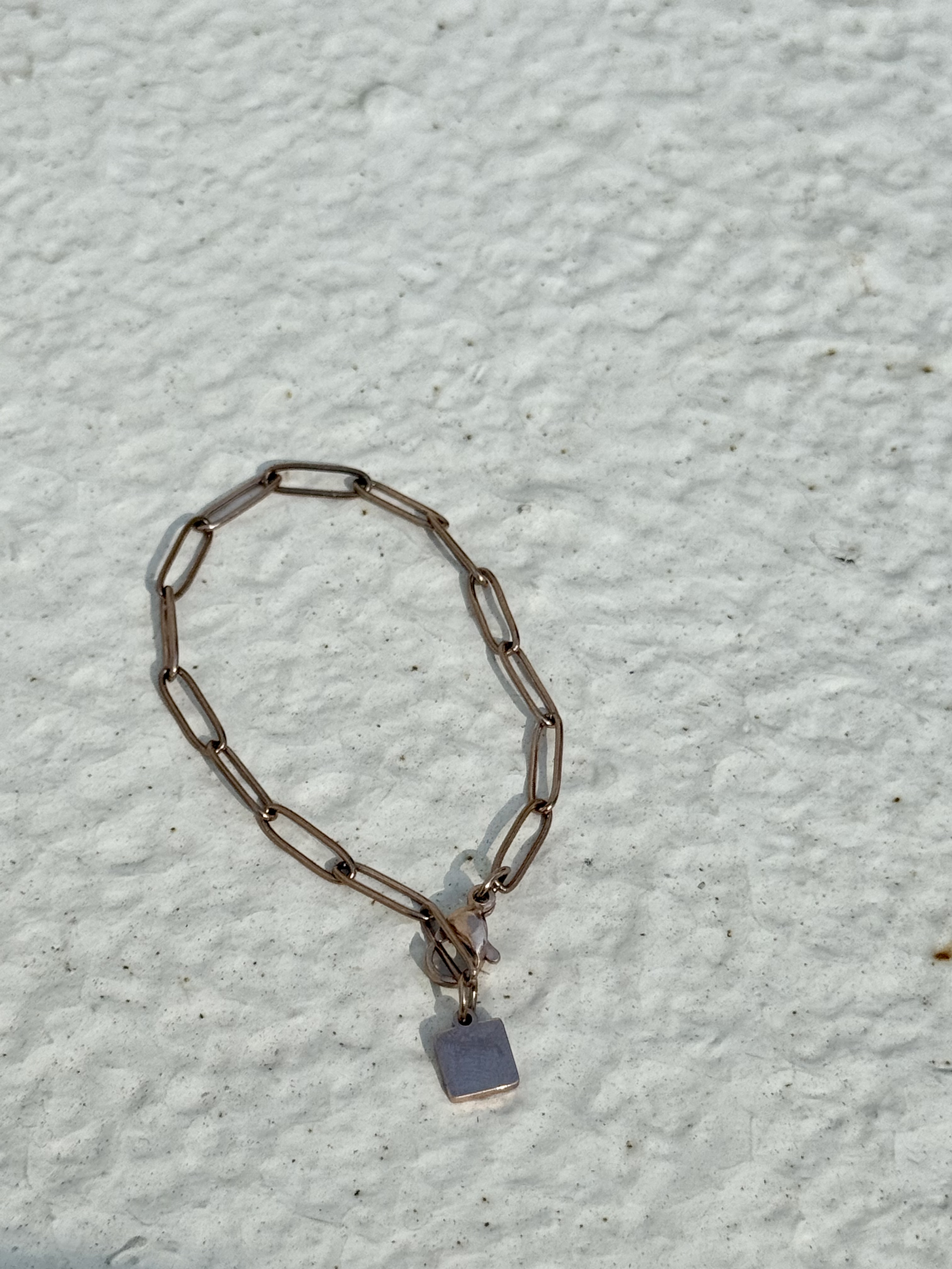 Rose chain stainless bracelet