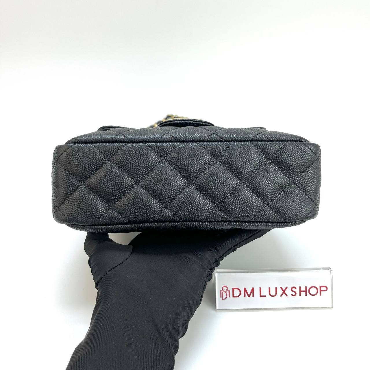 Chanel 23C Black Caviar Hobo Sling Bag GHW (Microchip)