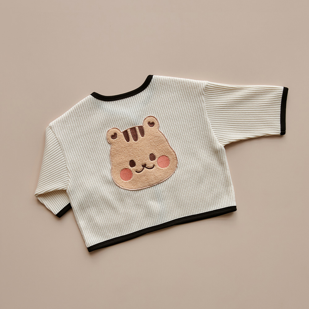 DOTTODOT 萌萌大圓臉華夫格開襟衫