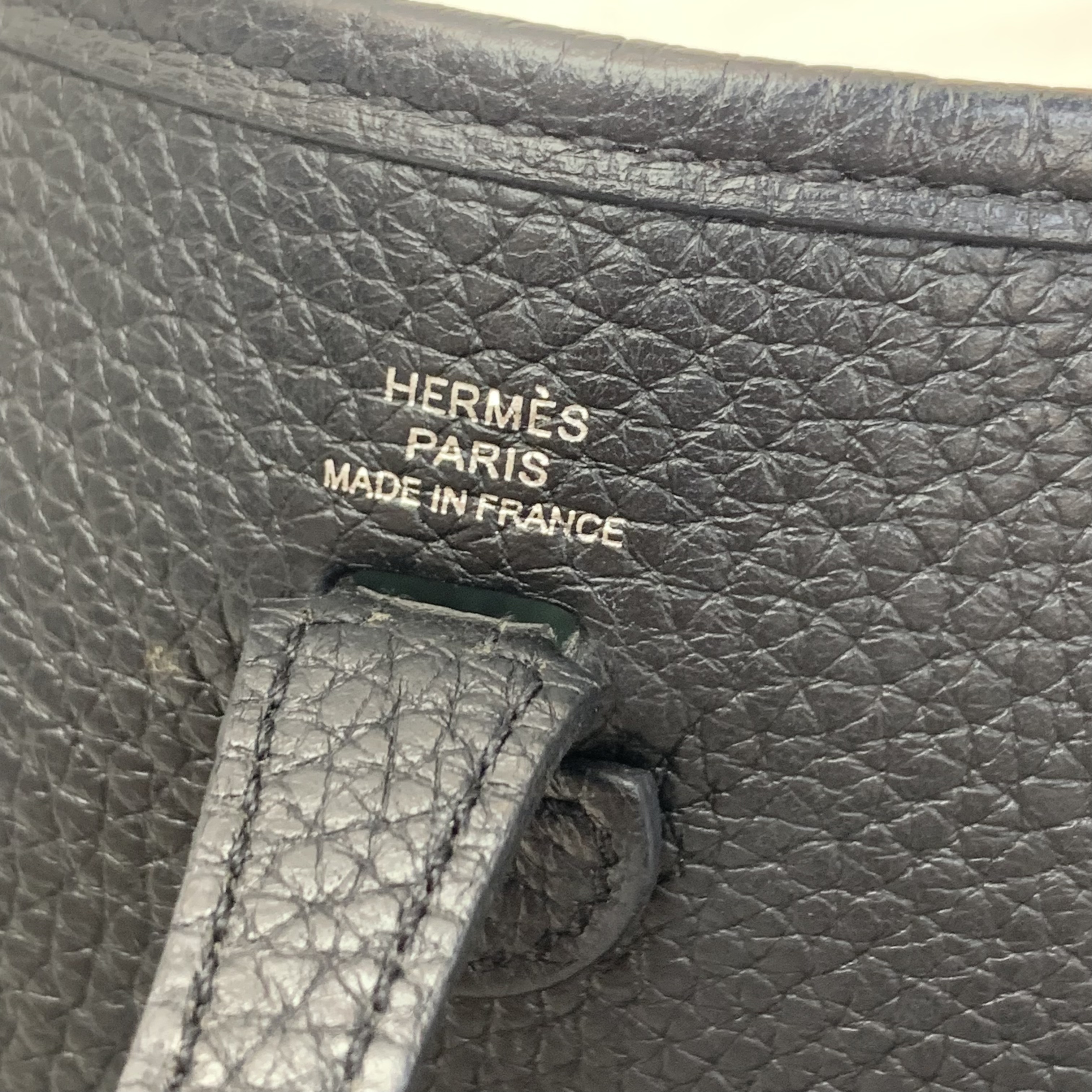 Hermes Mini Evelyne 黑色銀扣TC皮