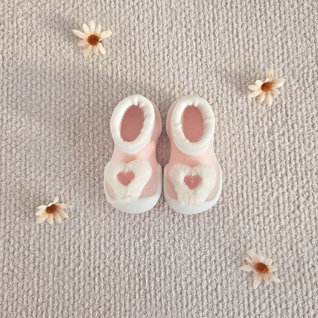 GGOMOOSIN 幼兒學行襪鞋 - 粉紅小甜心
