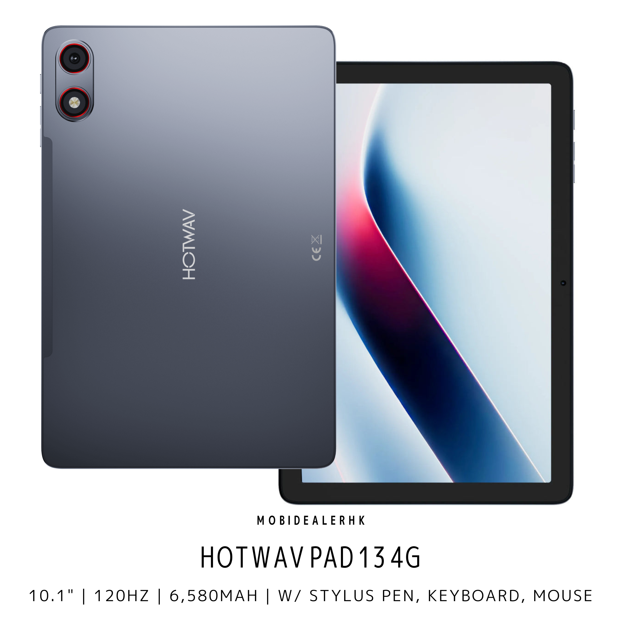 Hotwav Pad 13 | 4G | 平板電腦 | 10.1" | 120Hz | 6,580mAh | 送觸控筆、無線鍵盤、滑鼠