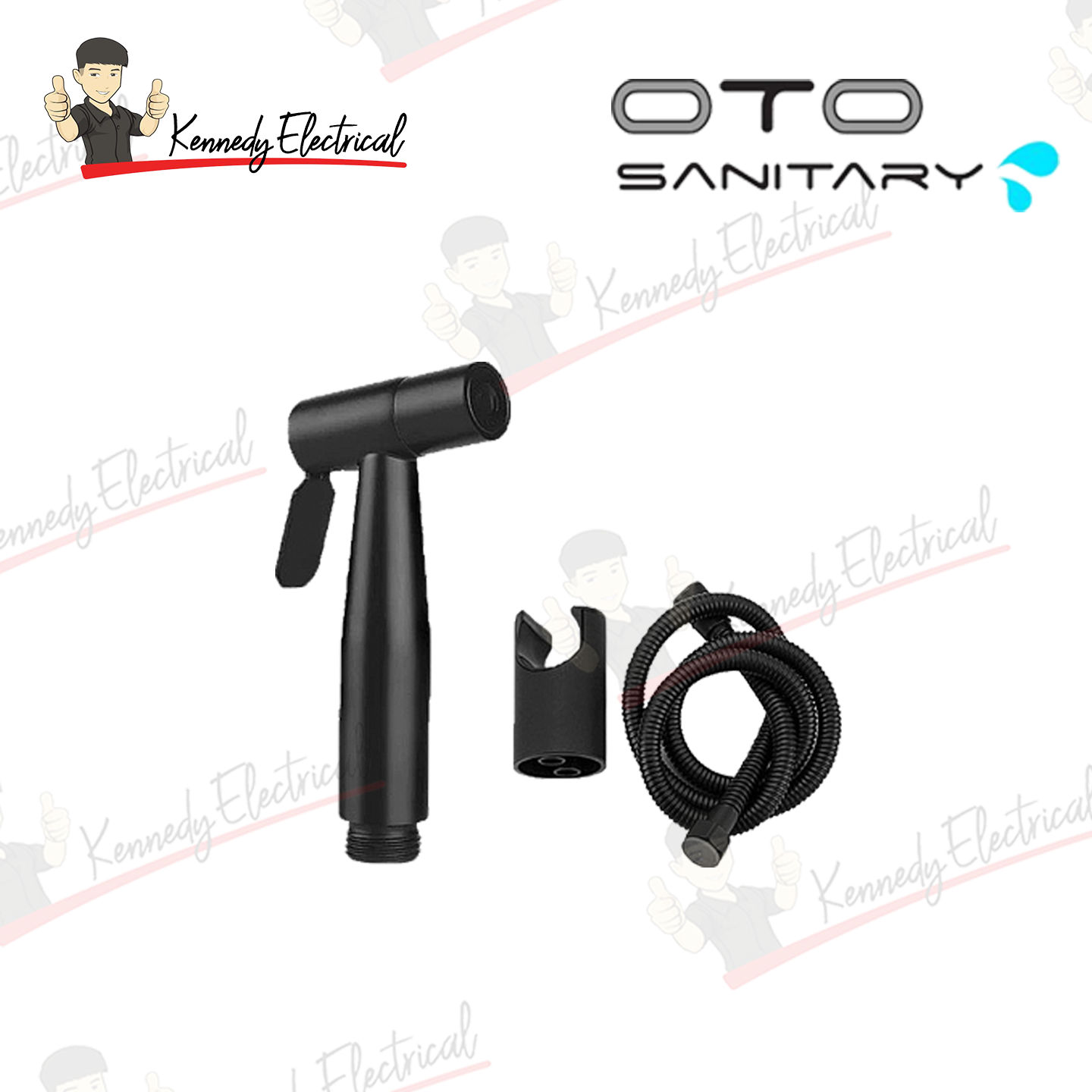 Otosani Stainless Steel Matt Black Spray Bidet Set W73MB