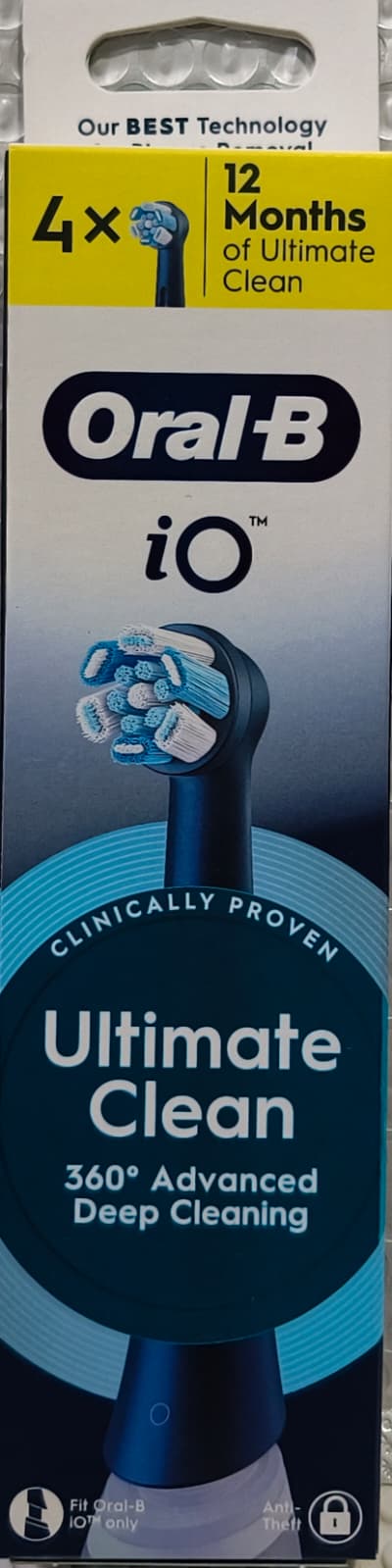Oral-B iO終極清潔刷頭 黑色4支裝