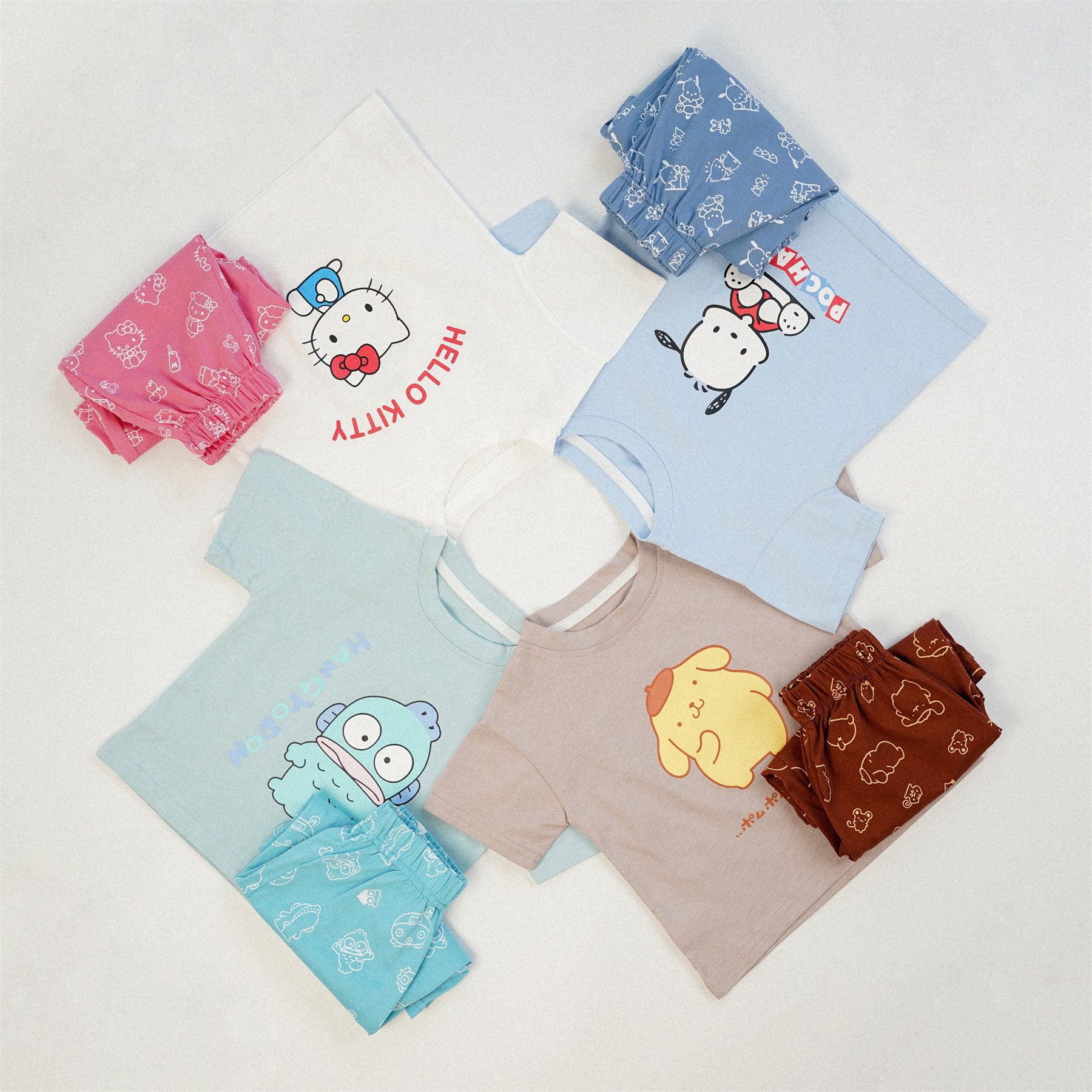 $68套。2套起$58套。韓版Sanrio卡通休閒套裝