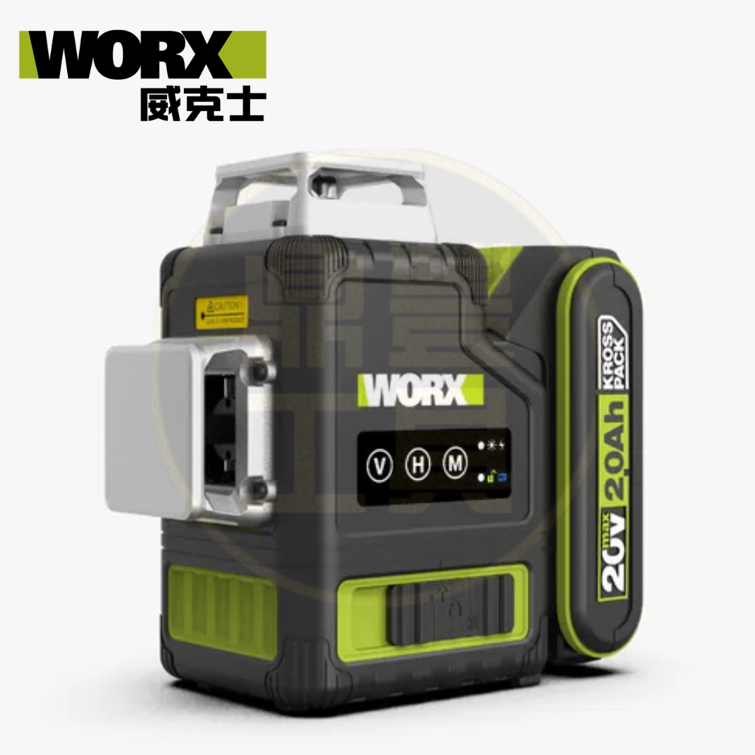 WORX 20V 12線綠光平水儀  WU005 (2.0Ah電x1+2A充)/淨機