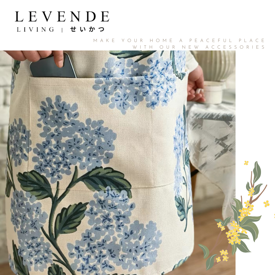 Levende北歐簡約繡球花圍裙