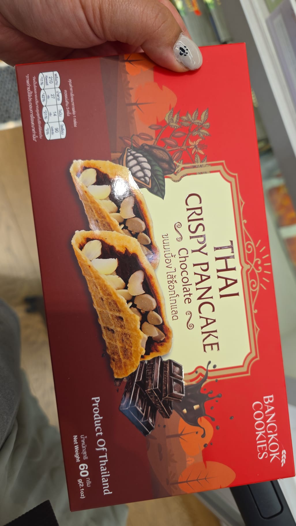 thai crispy pancake chocolate