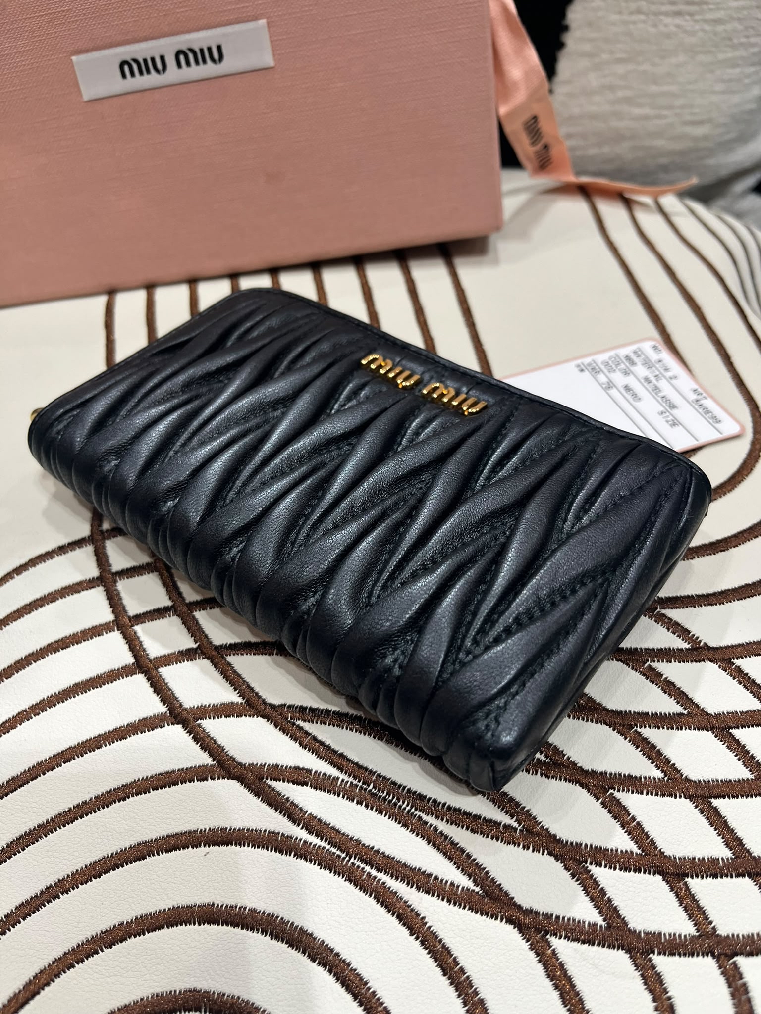 未使用品 Miu Miu Zip Wallet Black 100%Authentic, Unused 未使用品✅Box
