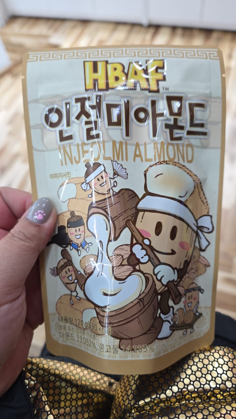 hbaf injeolmi almond 120 g