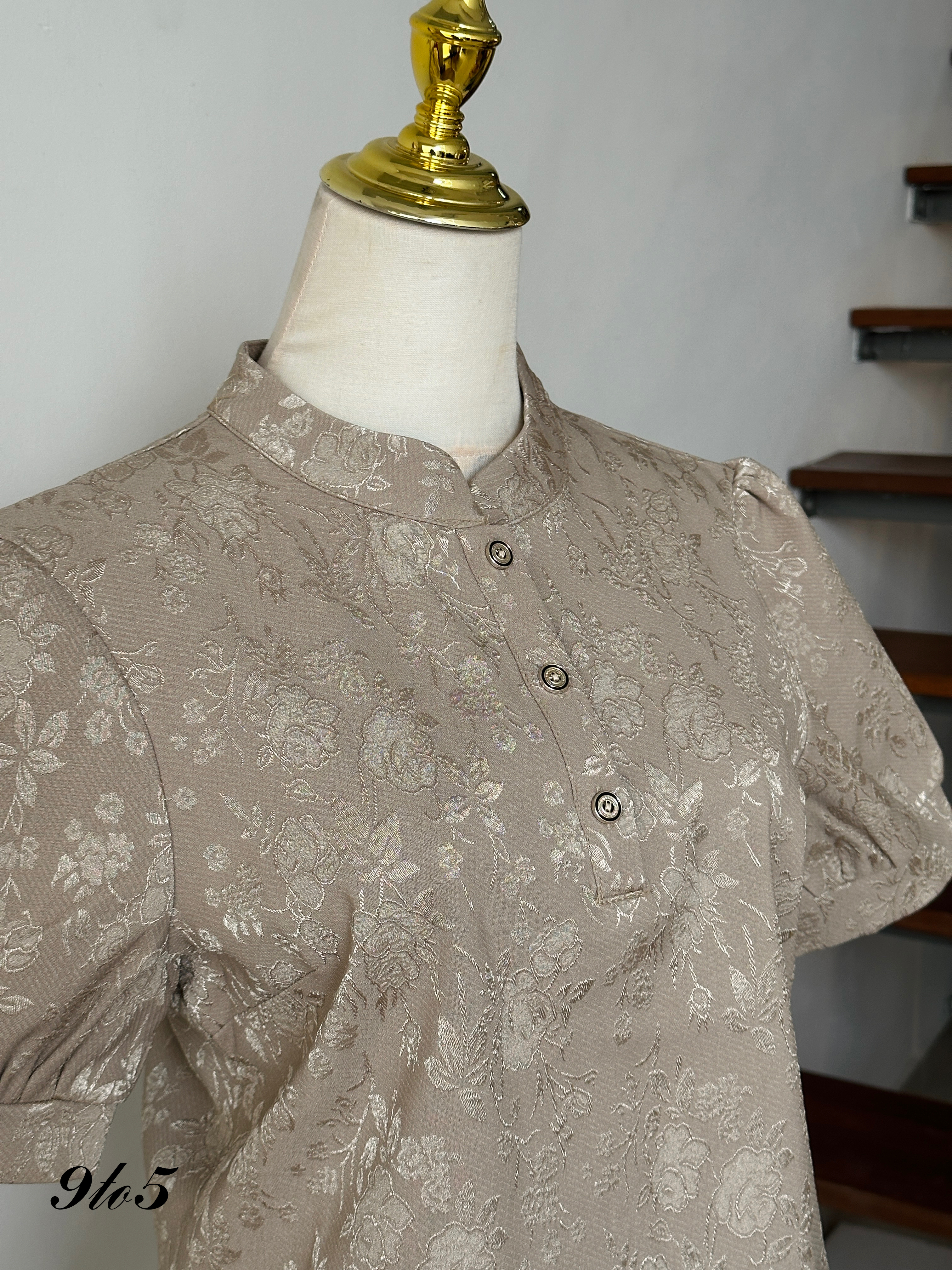 D2307 Puff Sleeve Cheongsam Matching Set - 3 Colors