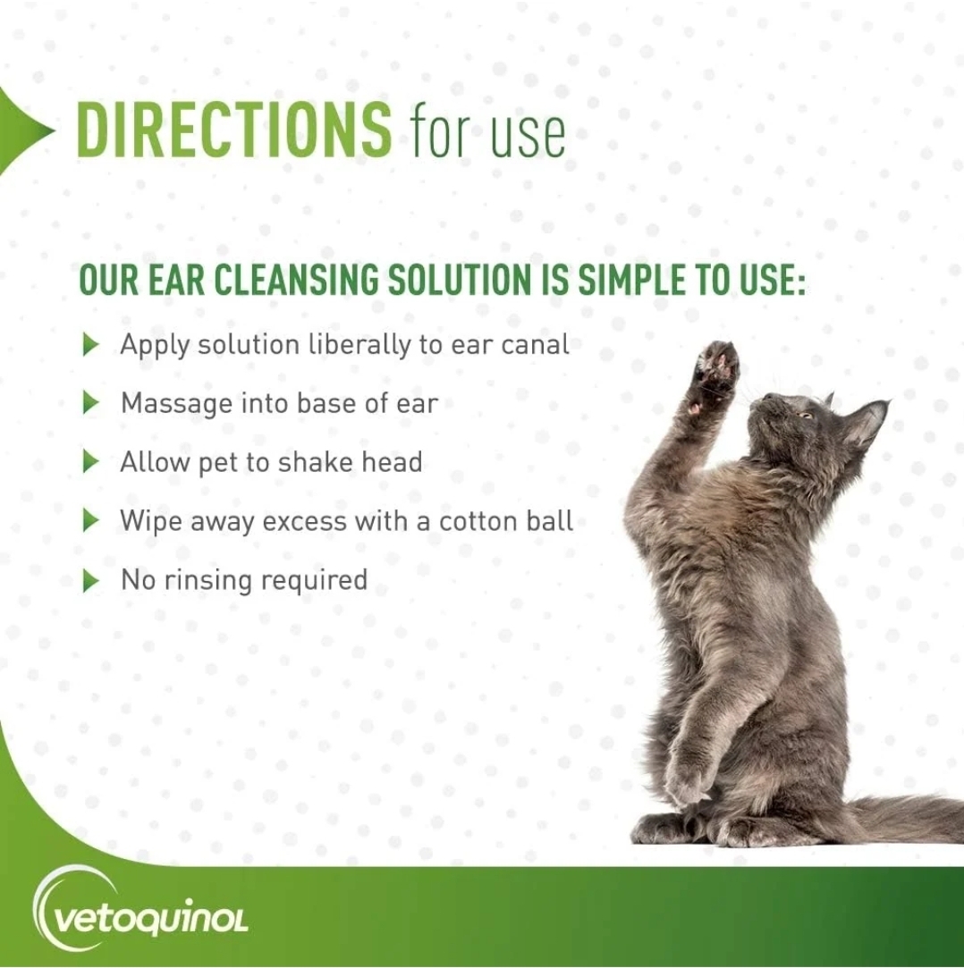 美國 Vetoquinol Ear Cleansing Solution with Aloe蘆薈耳部清潔液 4oz 120ml