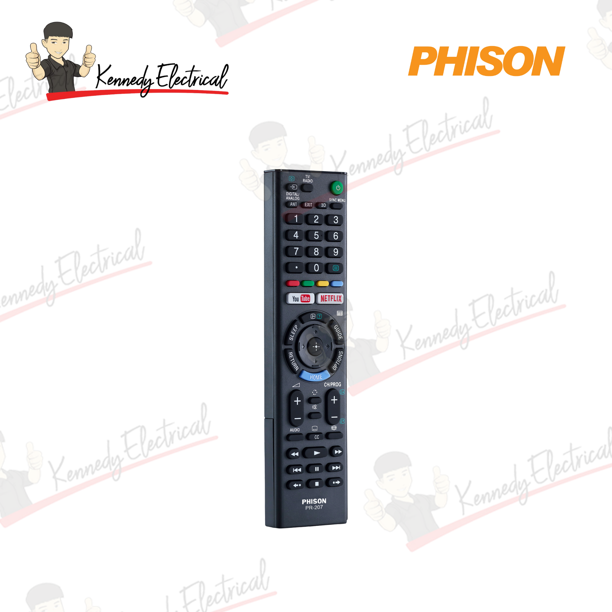 Phison TV Remote Control For Sony PR-207