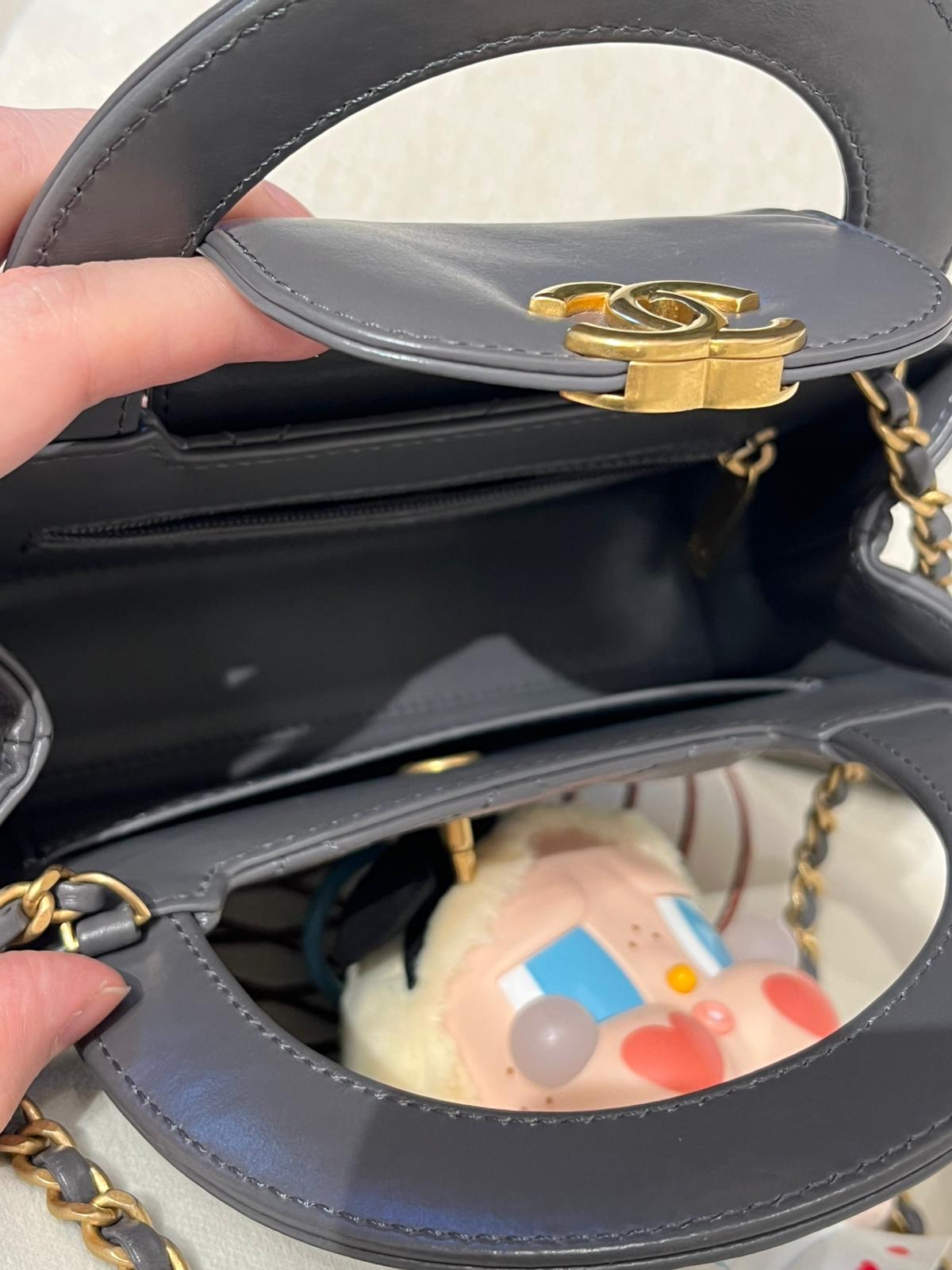 Chanel Mini Kelly Grey Calfskin 100Authentic , 98%New ✅收據副本✅晶片✅Dust bag ✅Box