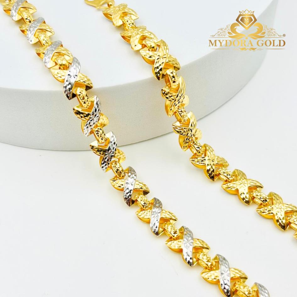 MYDORA Rantai Tangan Stamping Infinity X 2C l EMAS 916/22K