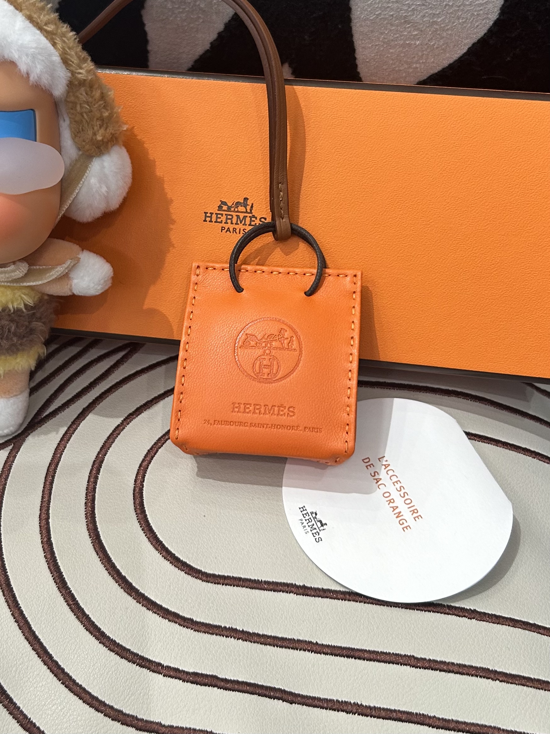 未使用品 Hermes shopping bag charm 100%Authentic,UNUSED未使用品 ✅box 