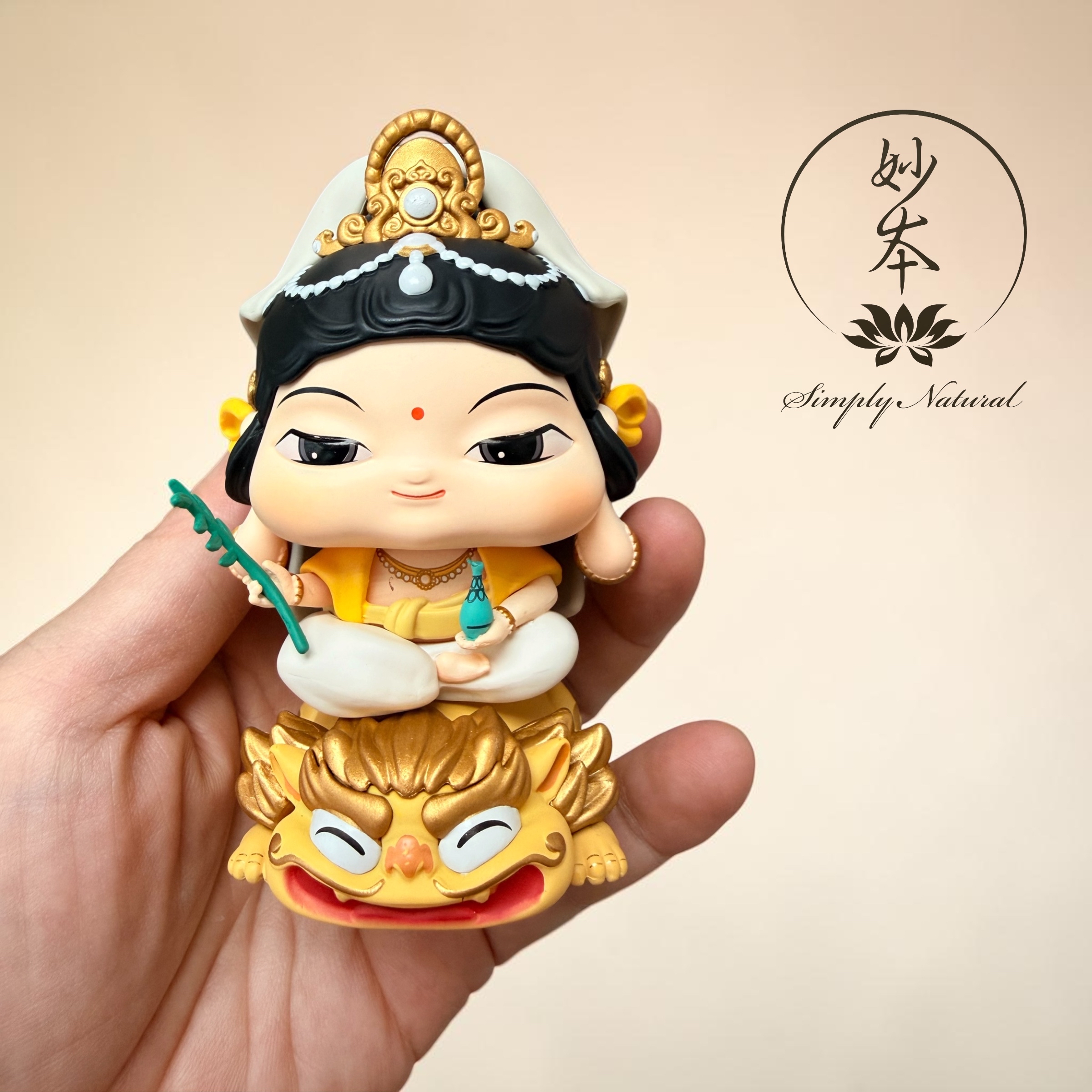 藏地精工Q版 騎龍觀音（約10cm高）