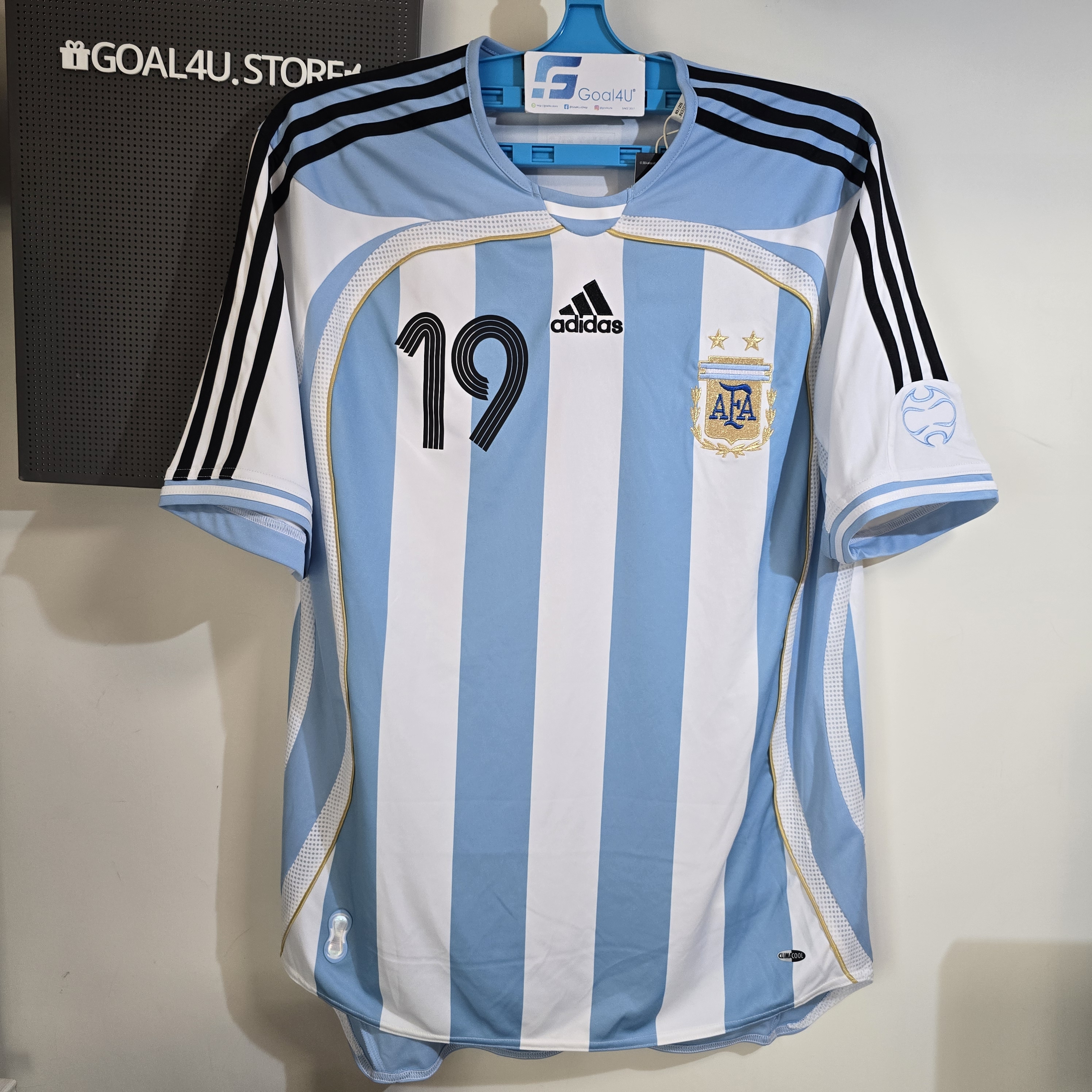 #現貨 ✨經典重生 🏆美斯首登世杯 Adidas Argentina 阿根廷 重製版 2006 主場球衣 連MESSI印字 (可加臂章) JN3708