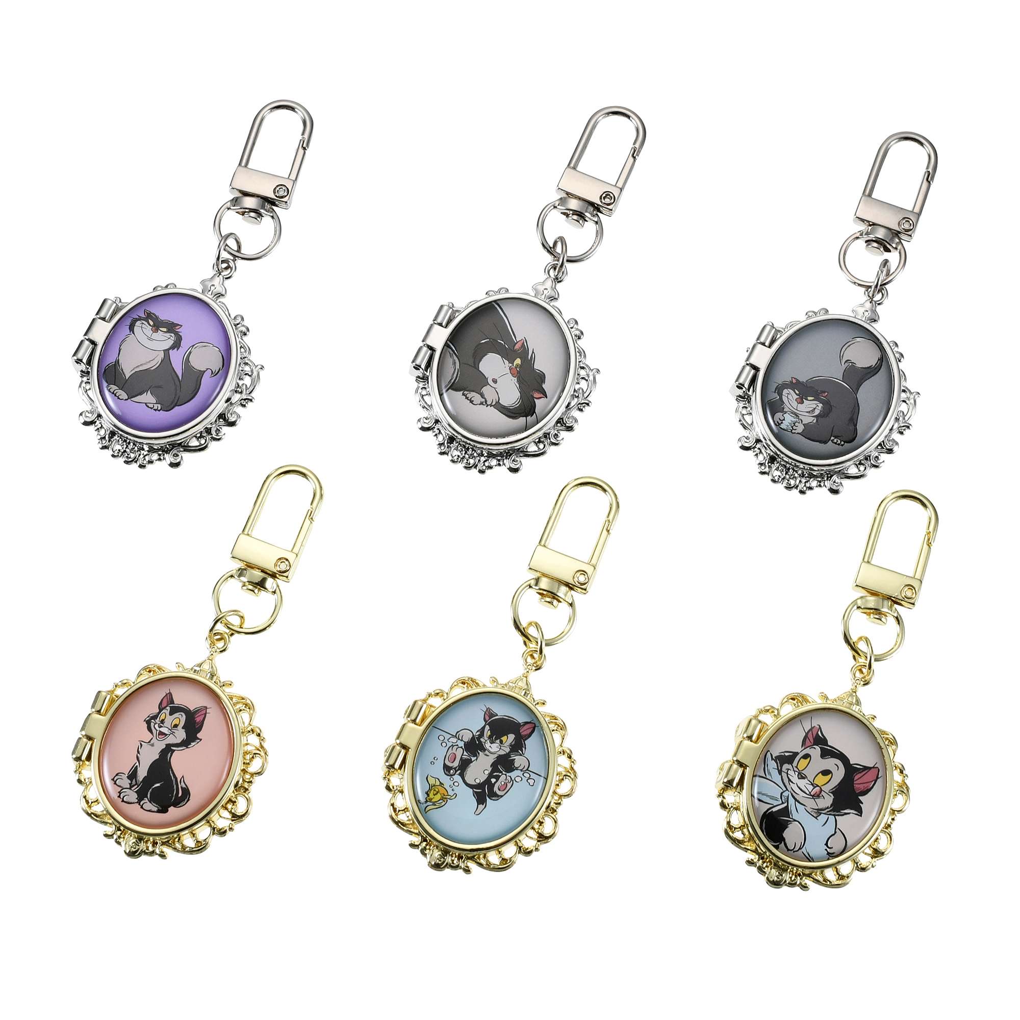 🎀【預訂】Disney Cat Day Figaro & Cleo, Lucifer 摺鏡掛飾盲盒 隨機款