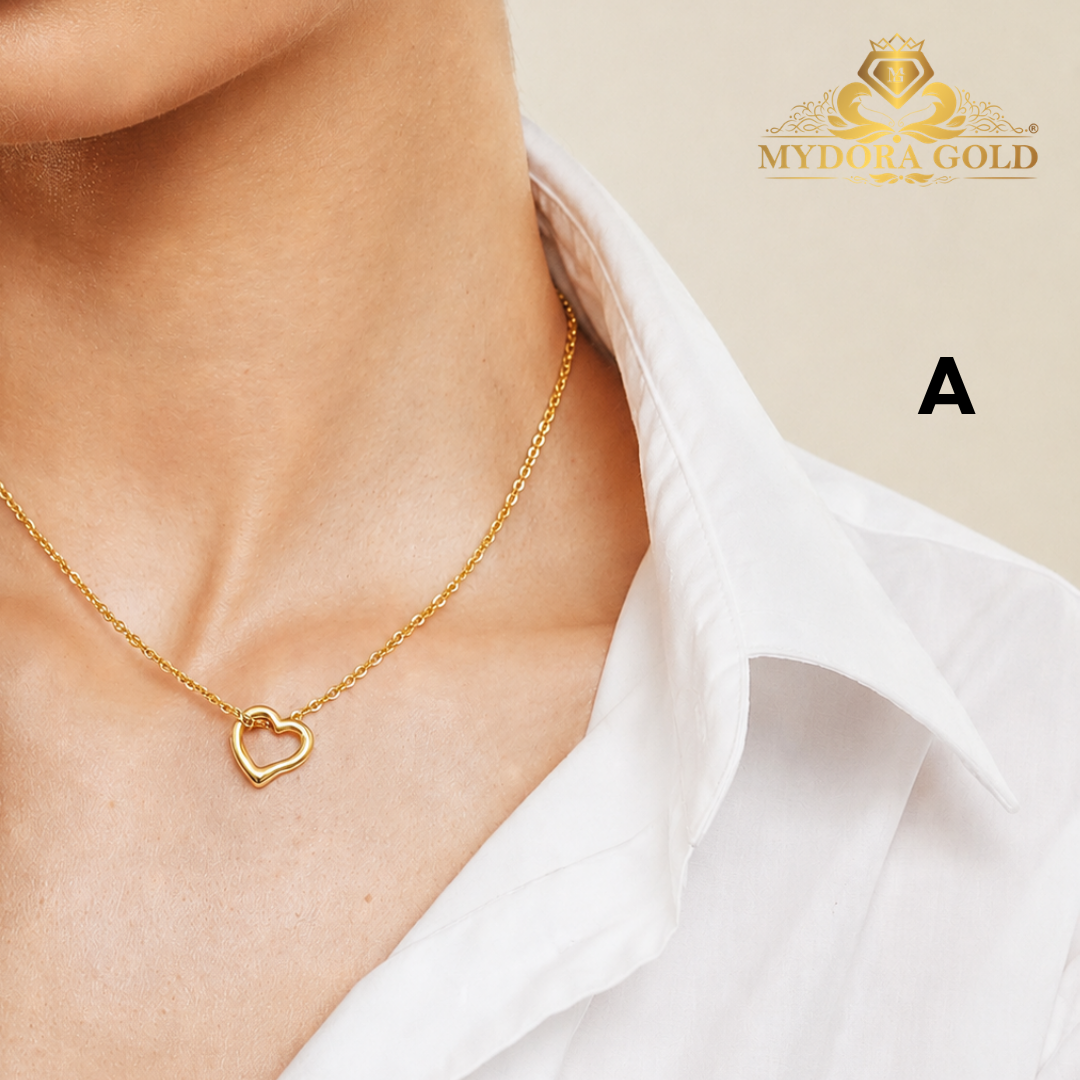MYDORA Golden Duo Set – Rantai Leher Polo (3g+) Emas 375 + Pendant Emas 916