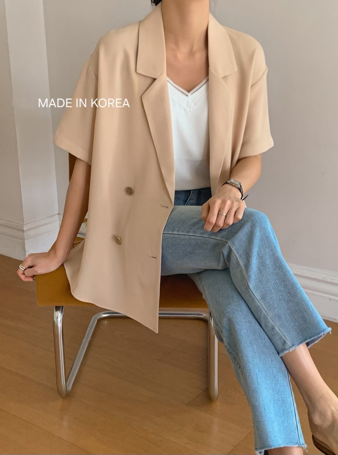 G6270 韓國🇰🇷靚料孖襟西裝外套