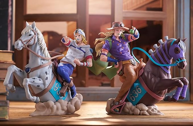 Sega, Xross Link MAX Figure: JoJo's Bizarre Adventure, Steel Ball Run, Johnny Joestar & Gyro Zeppeli (Set)  Jojo 的奇妙冒險 飆馬野郎 喬尼 喬斯達 和 傑洛·齊貝林 (套裝)