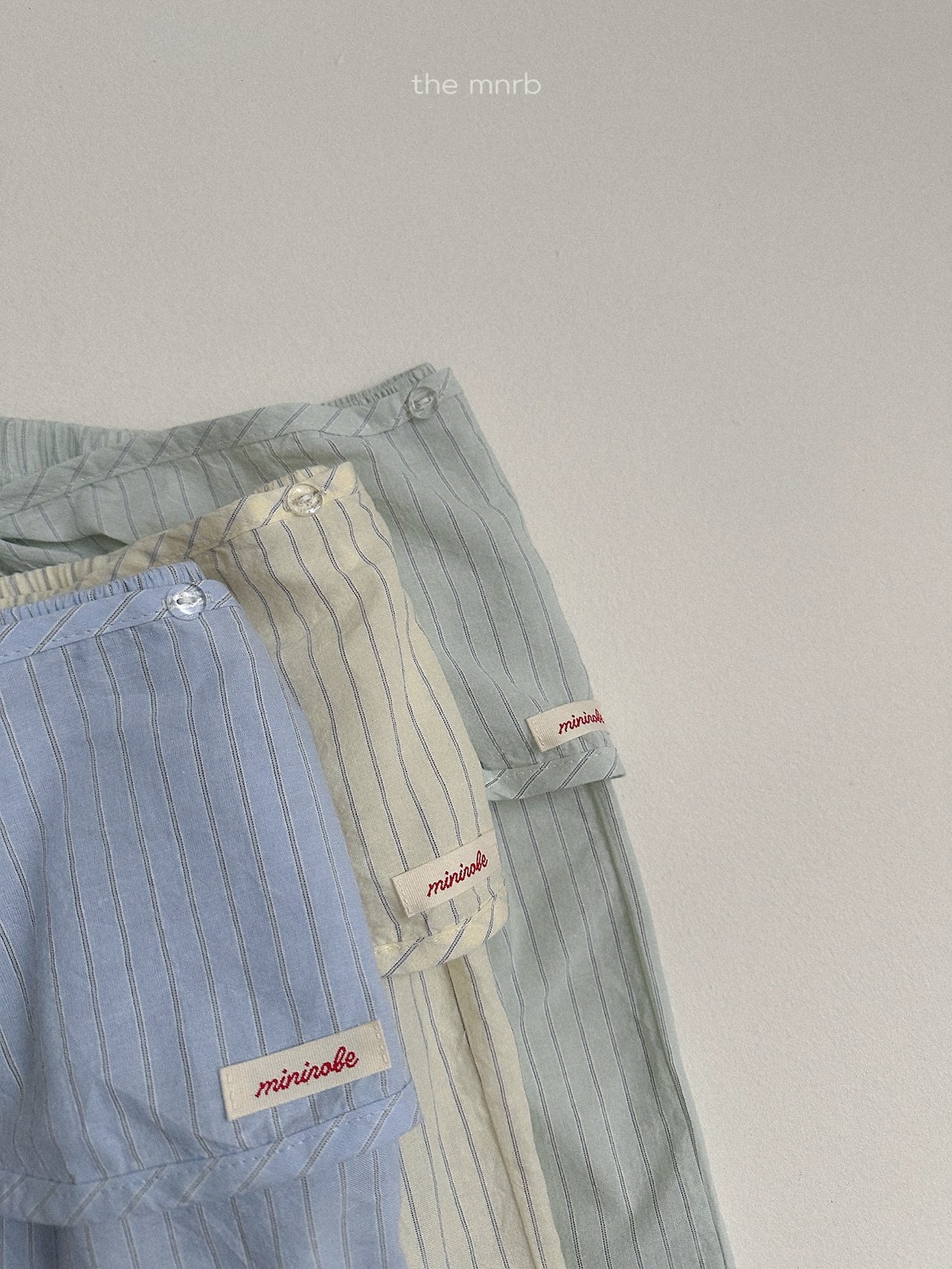 Minirobe | stripe pants (Mint/Blue)